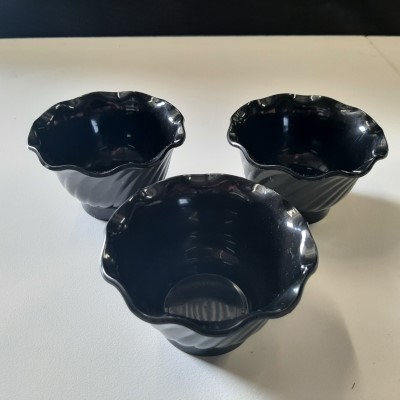 Black Melamine Dessert Bowl