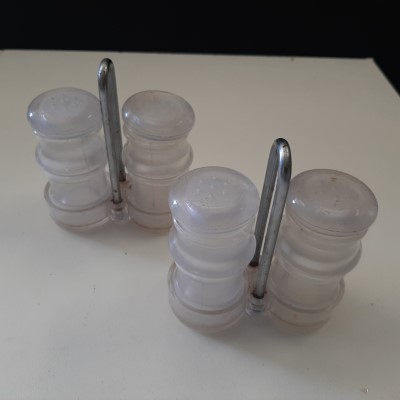 Salt & Pepper Shakers - In Holder 