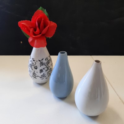 Small Ceramic Vase with Flowers